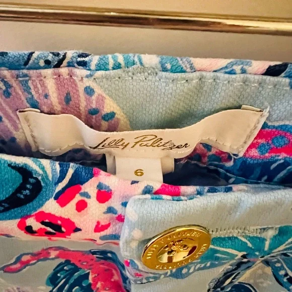Lilly Pulitzer Sea Creature Print Shorts - Blue and Pink - Picture 2 of 2